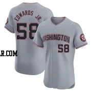 Carl Edwards Jr. Men's Washington Nationals Gray Elite Road Jersey