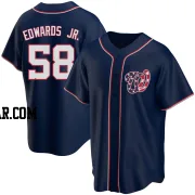 Carl Edwards Jr. Men's Washington Nationals Navy Replica Alternate Team Jersey