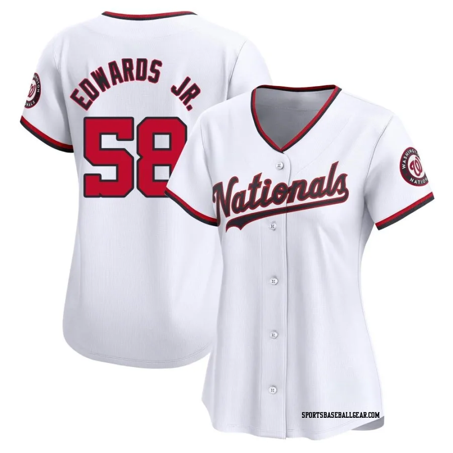 Carl Edwards Jr. Women's Washington Nationals White Limited Home Jersey