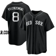 Carl Yastrzemski Men's Boston Red Sox Black/White Replica Jersey