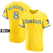 Carl Yastrzemski Men's Boston Red Sox Gold/Light Authentic Blue 2021 City Connect Jersey