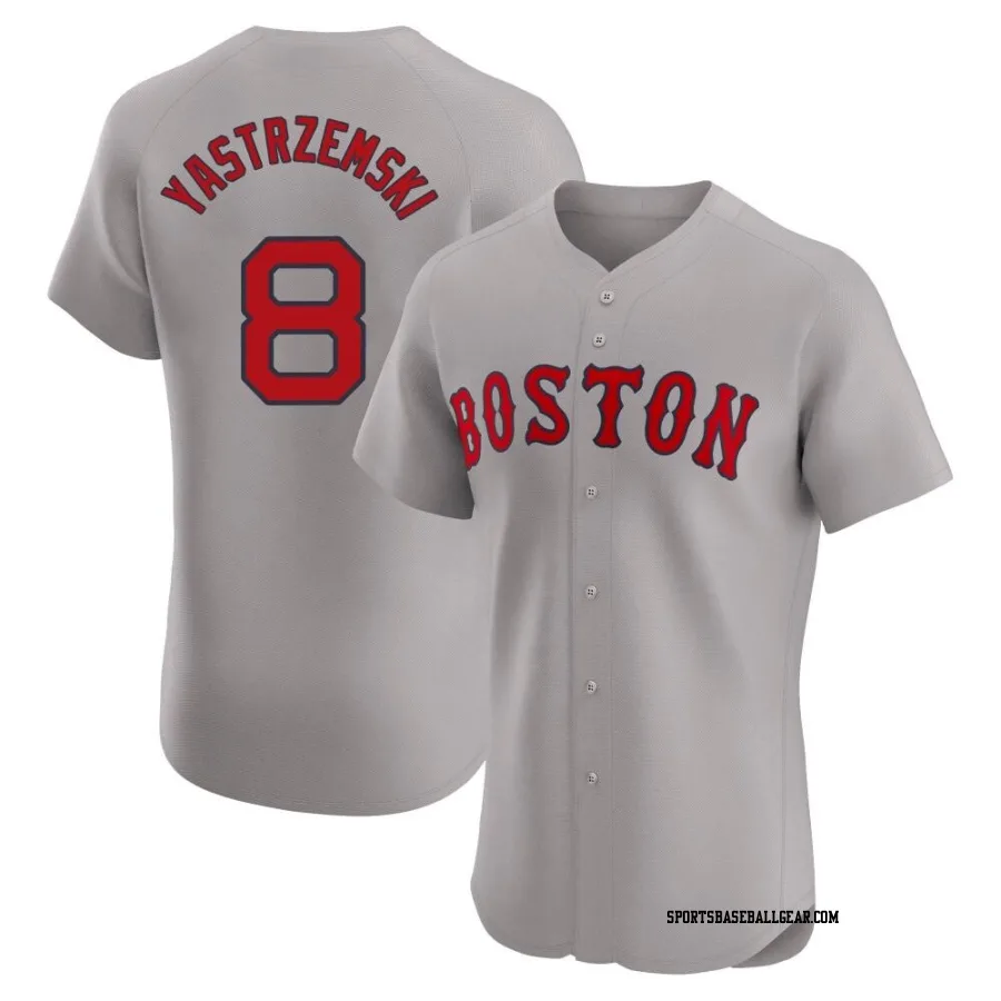 Carl Yastrzemski Men's Boston Red Sox Gray Elite Road Jersey