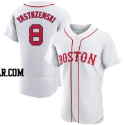 Carl Yastrzemski Men's Boston Red Sox White Authentic 2021 Patriots' Day Jersey