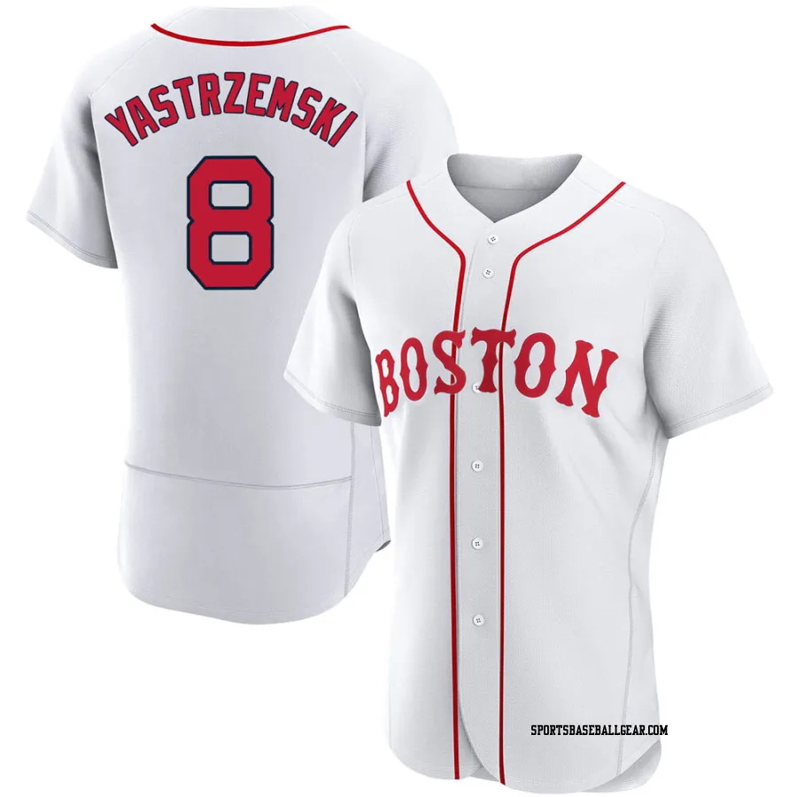 Carl Yastrzemski Men's Boston Red Sox White Authentic 2021 Patriots' Day Jersey