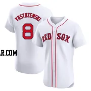 Carl Yastrzemski Men's Boston Red Sox White Elite Home Patch Jersey