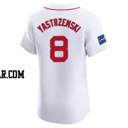 Carl Yastrzemski Men's Boston Red Sox White Elite Home Patch Jersey