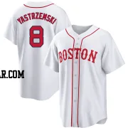 Carl Yastrzemski Men's Boston Red Sox White Replica 2021 Patriots' Day Jersey