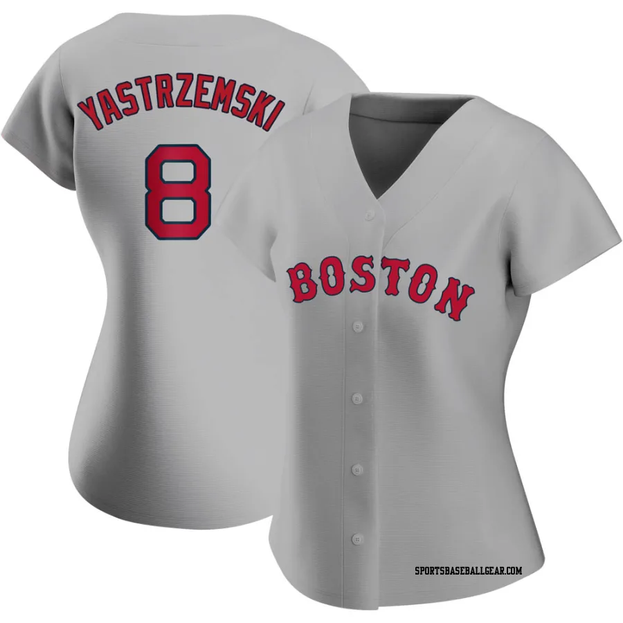 Carl Yastrzemski Women's Boston Red Sox Gray Authentic Road Jersey