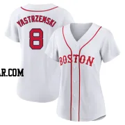 Carl Yastrzemski Women's Boston Red Sox White Authentic 2021 Patriots' Day Jersey