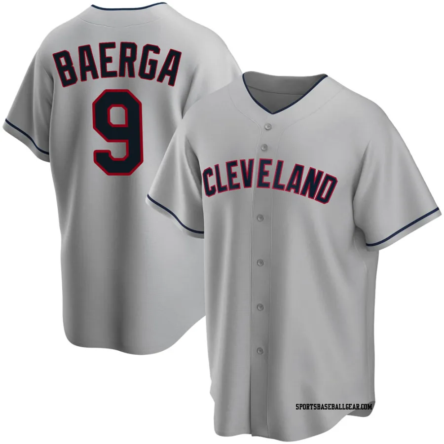 Carlos Baerga Men's Cleveland Guardians Gray Replica Road Jersey