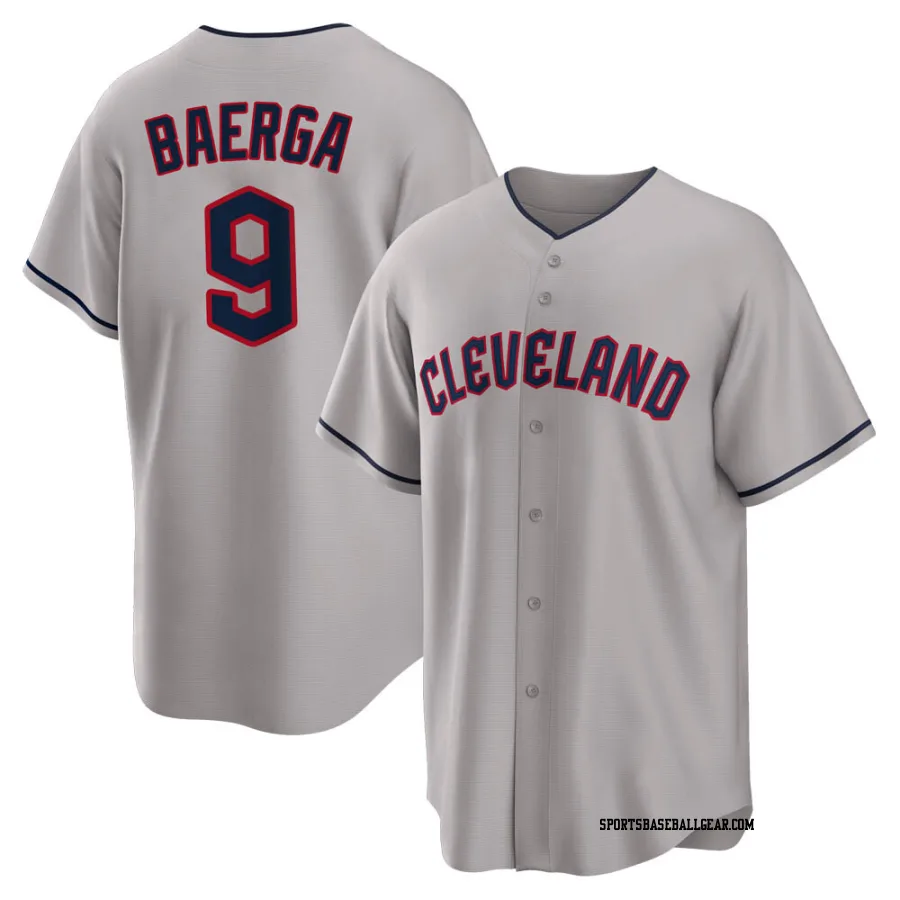 Carlos Baerga Men's Cleveland Guardians Gray Replica Road Jersey