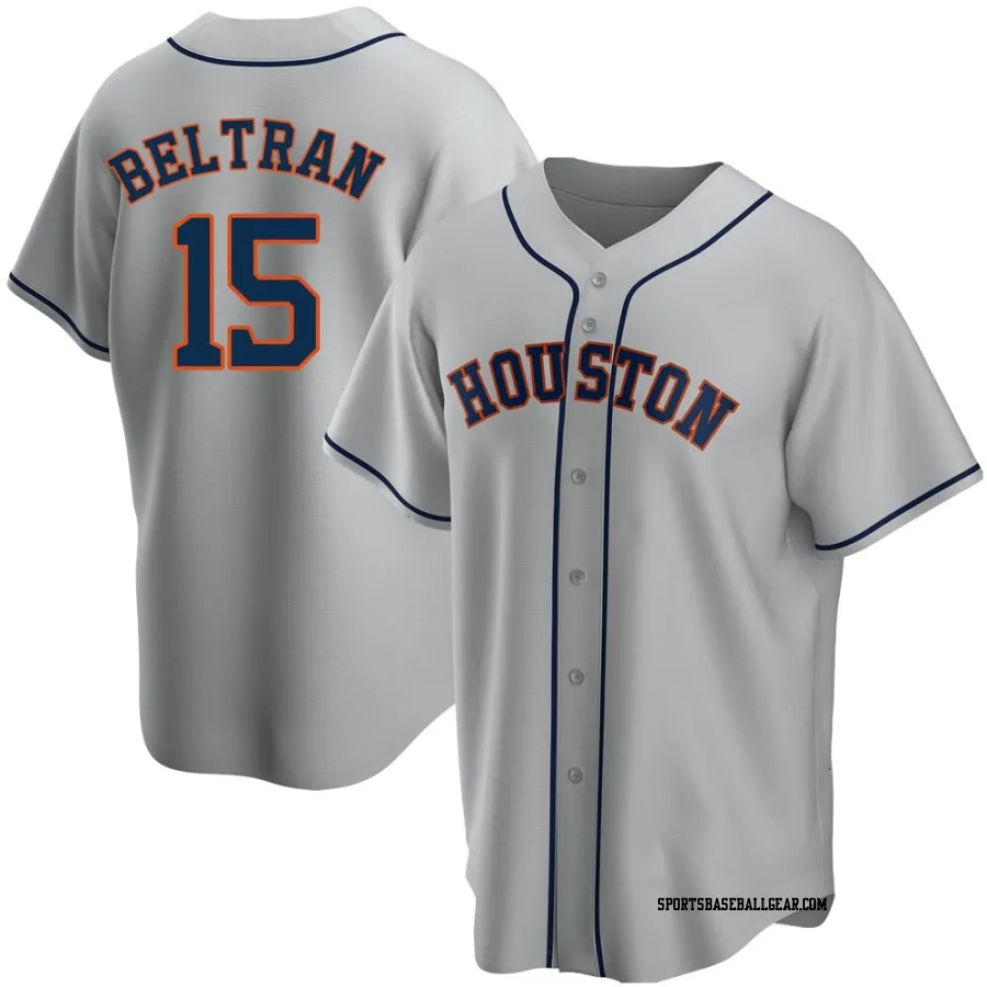 Carlos Beltran Men's Houston Astros Gray Replica Road Jersey