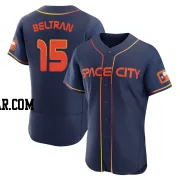 Carlos Beltran Men's Houston Astros Navy Authentic 2022 City Connect Jersey