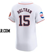 Carlos Beltran Men's Houston Astros White Elite Home Patch Jersey