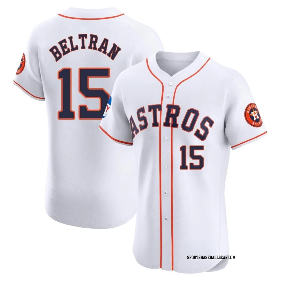 Carlos Beltran Men's Houston Astros White Elite Home Patch Jersey