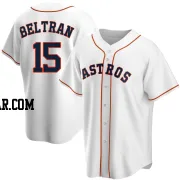 Carlos Beltran Men's Houston Astros White Replica Home Jersey