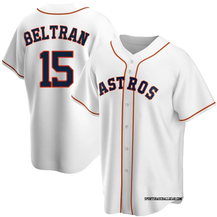 Carlos Beltran Men's Houston Astros White Replica Home Jersey