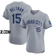 Carlos Beltran Men's Kansas City Royals Gray Elite Road Jersey