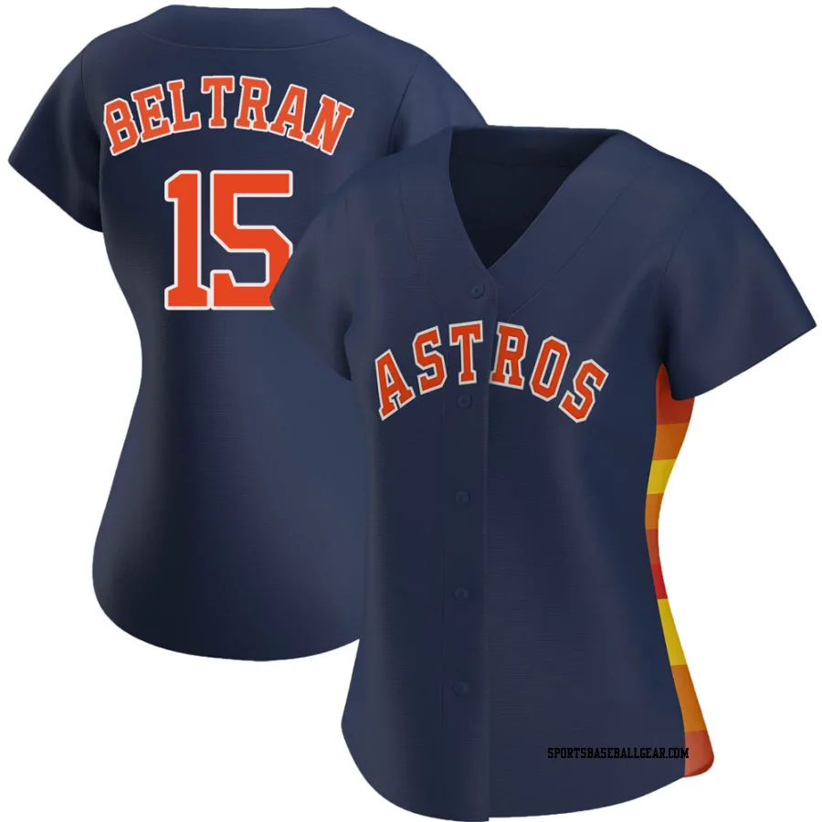 Carlos Beltran Women's Houston Astros Navy Authentic Alternate Jersey