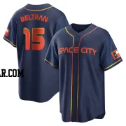 Carlos Beltran Youth Houston Astros Navy Replica 2022 City Connect Jersey