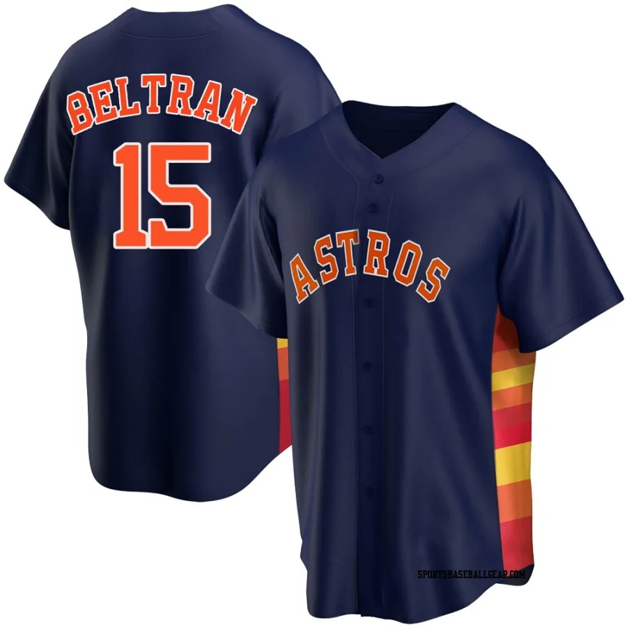 Carlos Beltran Youth Houston Astros Navy Replica Alternate Jersey