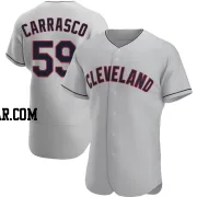 Carlos Carrasco Men's Cleveland Guardians Gray Authentic Road Jersey