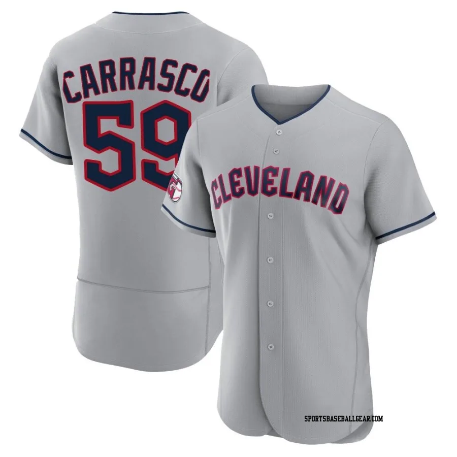 Carlos Carrasco Men's Cleveland Guardians Gray Authentic Road Jersey