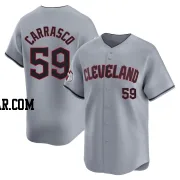 Carlos Carrasco Men's Cleveland Guardians Gray Limited Road Jersey