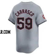 Carlos Carrasco Men's Cleveland Guardians Gray Limited Road Jersey