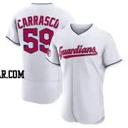 Carlos Carrasco Men's Cleveland Guardians White Authentic Home Jersey