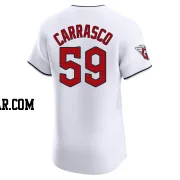 Carlos Carrasco Men's Cleveland Guardians White Elite Home Jersey