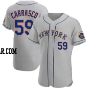 Carlos Carrasco Men's New York Mets Gray Authentic Road Jersey