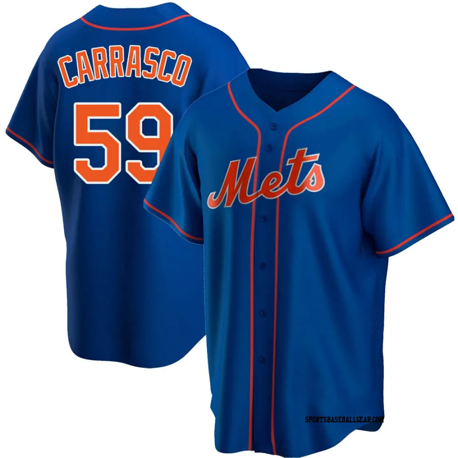 Carlos Carrasco Men's New York Mets Royal Replica Alternate Jersey