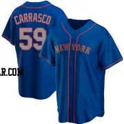 Carlos Carrasco Men's New York Mets Royal Replica Alternate Road Jersey