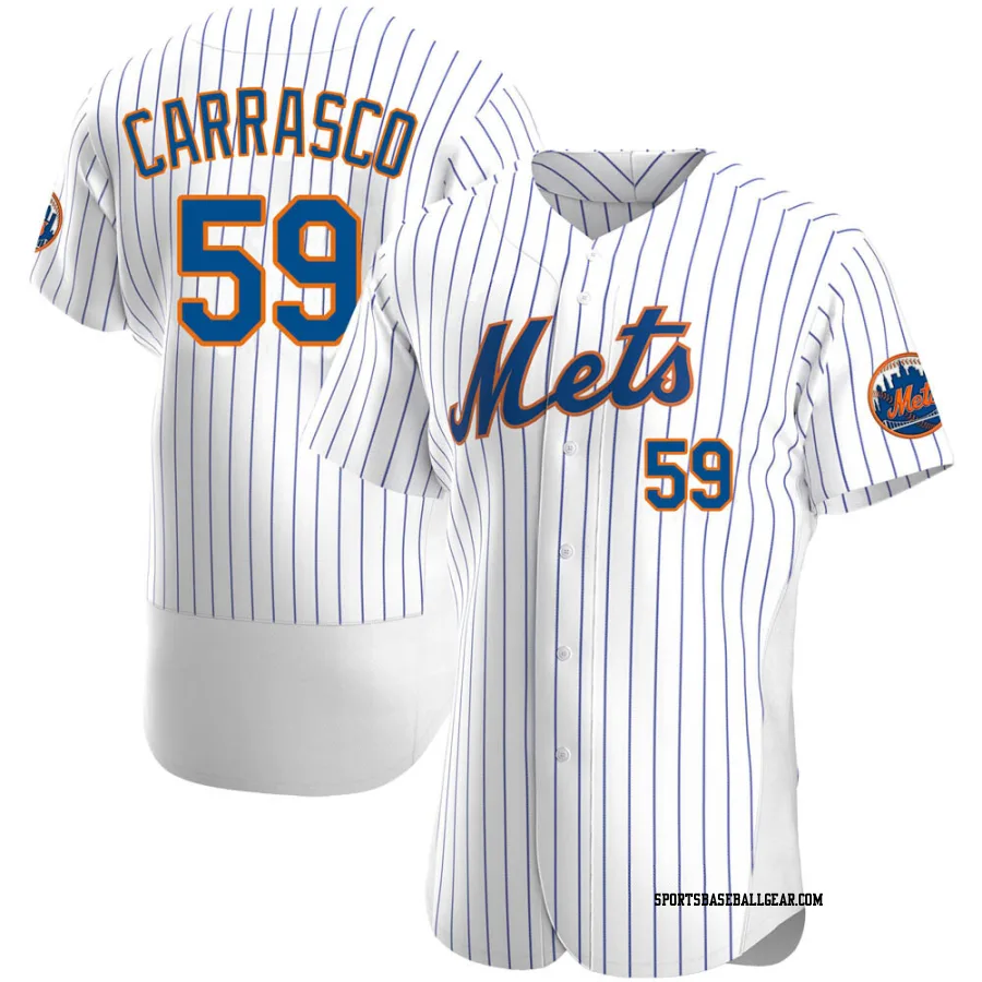 Carlos Carrasco Men's New York Mets White Authentic Home Jersey