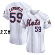 Carlos Carrasco Men's New York Mets White Elite Home Jersey