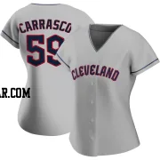 Carlos Carrasco Women's Cleveland Guardians Gray Authentic Road Jersey