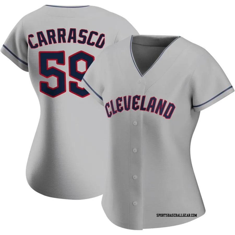 Carlos Carrasco Women's Cleveland Guardians Gray Authentic Road Jersey