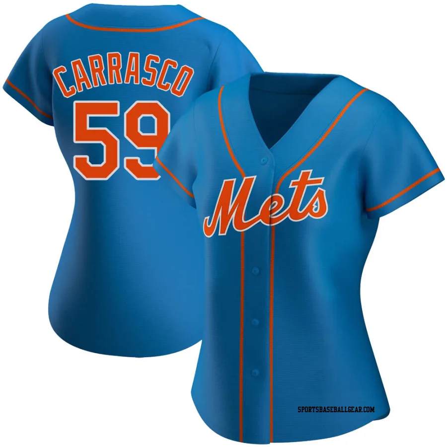 Carlos Carrasco Women's New York Mets Royal Authentic Alternate Jersey