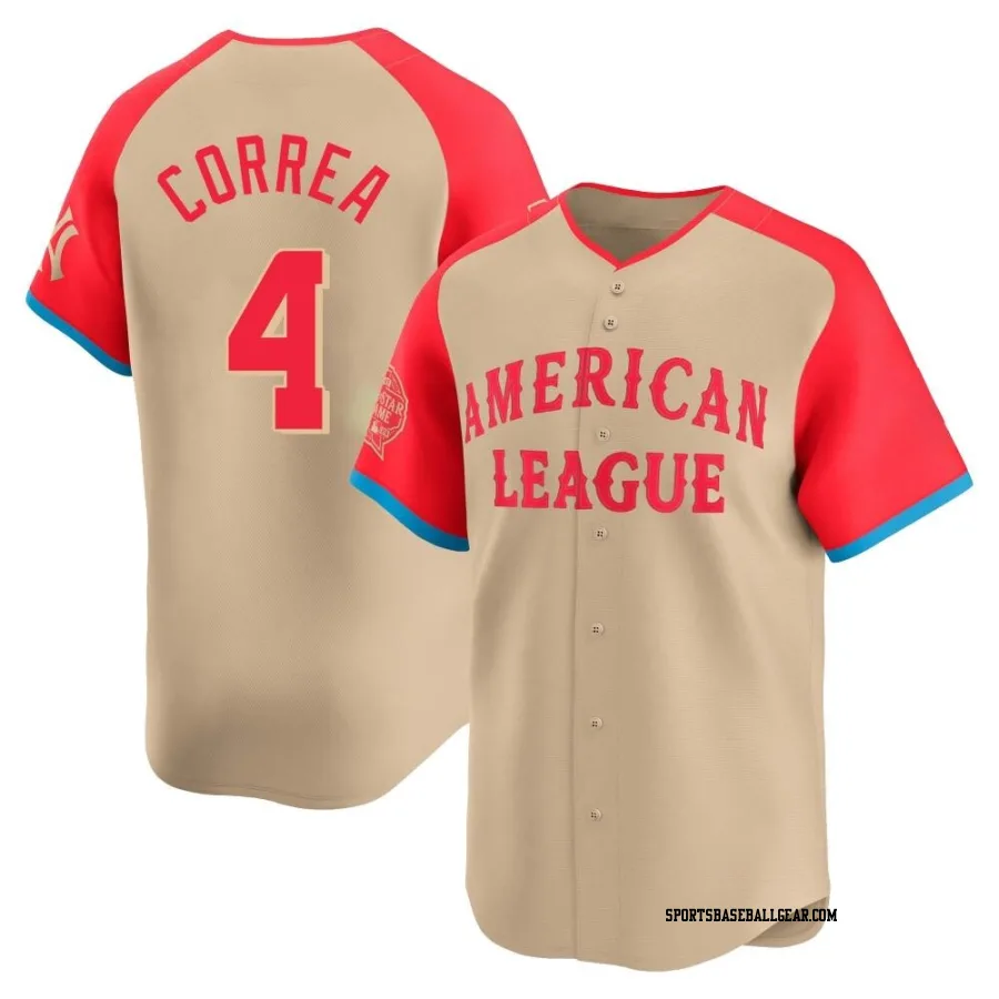 Carlos Correa Men's Minnesota Twins Cream Limited American League 2024 All-Star Game Jersey