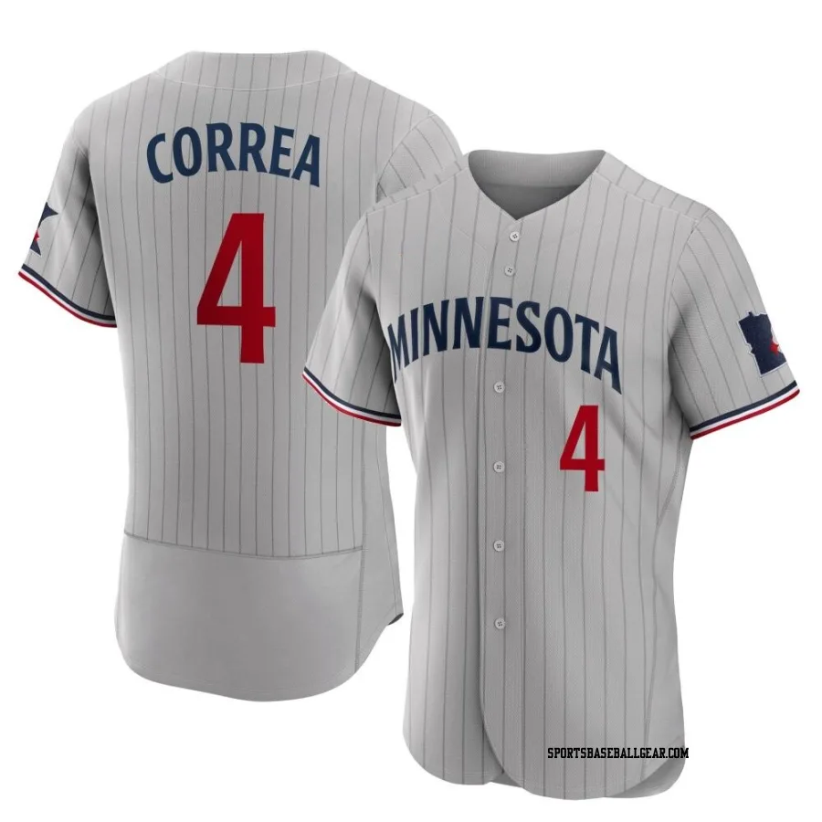 Carlos Correa Men's Minnesota Twins Gray Authentic Road Jersey