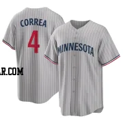 Carlos Correa Men's Minnesota Twins Gray Replica Road Jersey