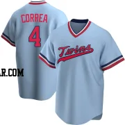 Carlos Correa Men's Minnesota Twins Light Blue Replica Road Cooperstown Collection Jersey