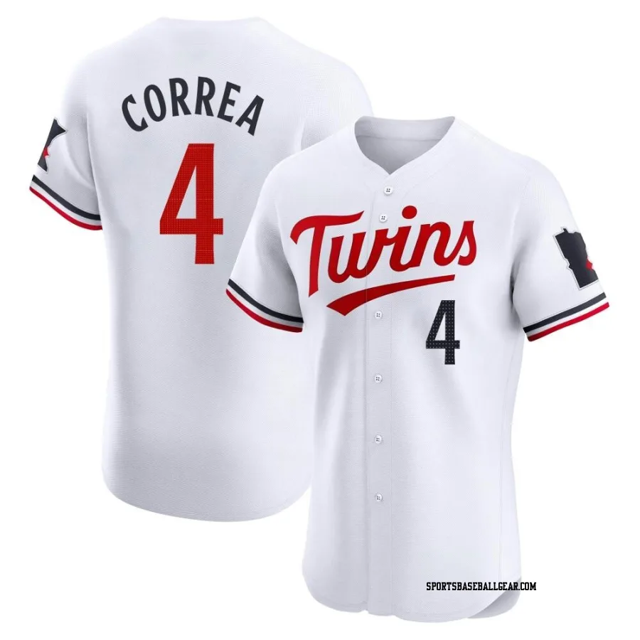 Carlos Correa Men's Minnesota Twins White Elite Home Jersey