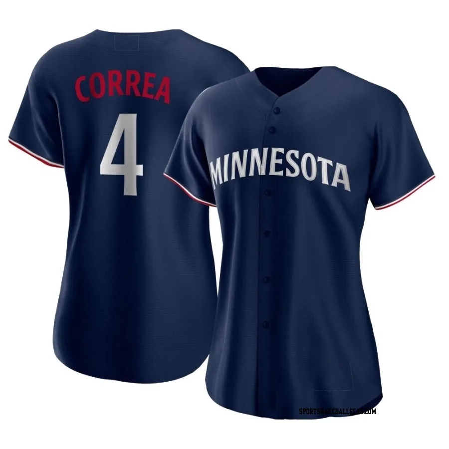 Carlos Correa Women's Minnesota Twins Navy Authentic Alternate Jersey