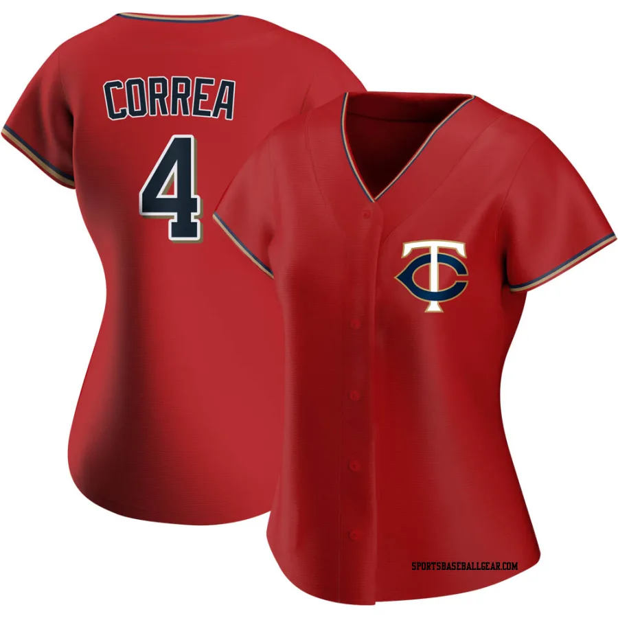 Carlos Correa Women's Minnesota Twins Red Authentic Alternate Jersey