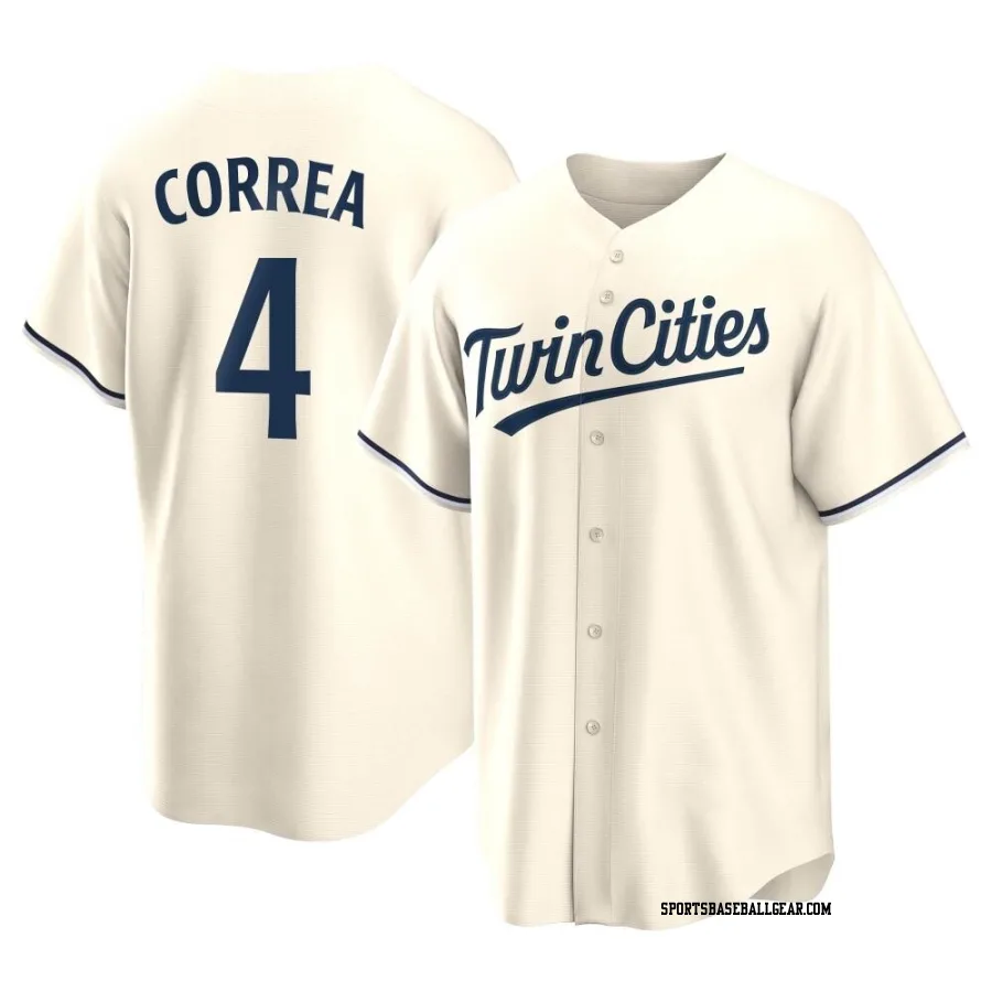 Carlos Correa Youth Minnesota Twins Cream Replica Alternate Jersey