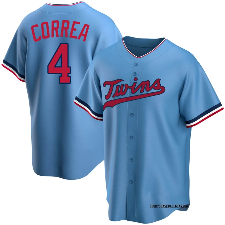 Carlos Correa Youth Minnesota Twins Light Blue Replica Alternate Jersey