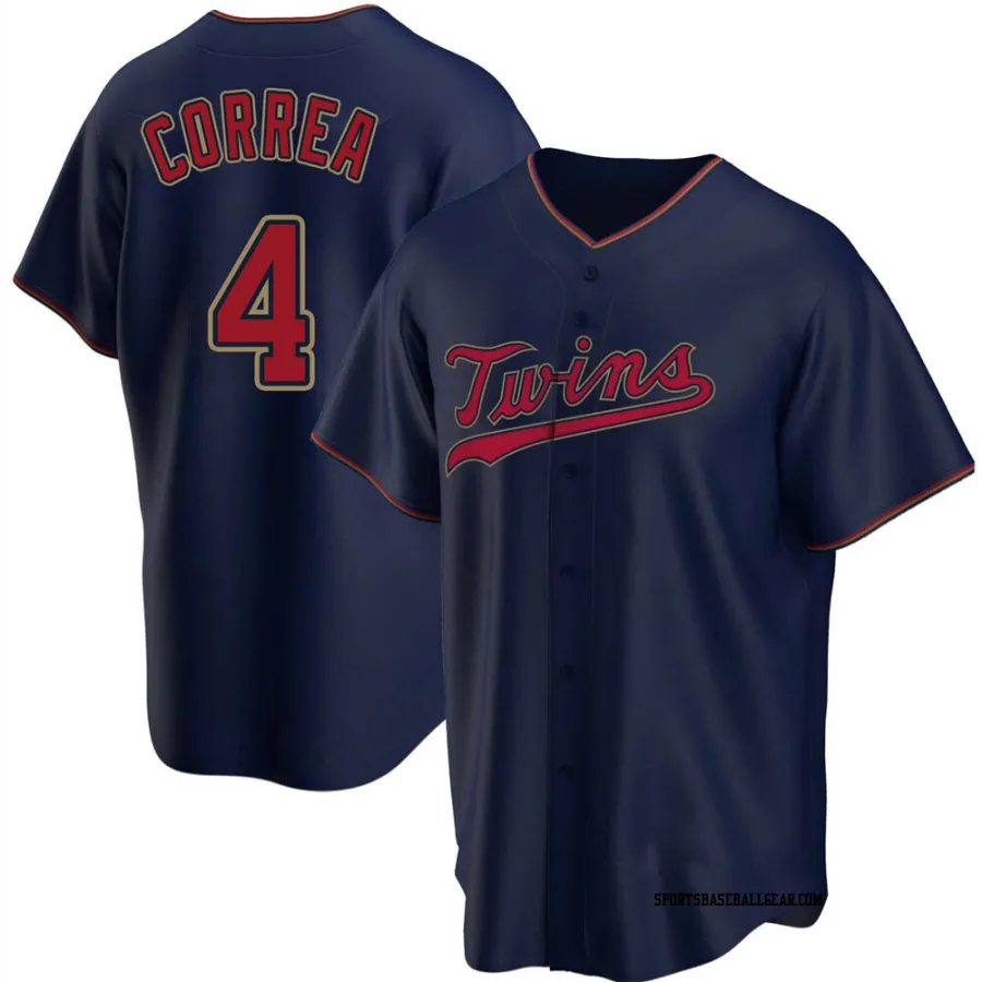 Carlos Correa Youth Minnesota Twins Navy Replica Alternate Jersey