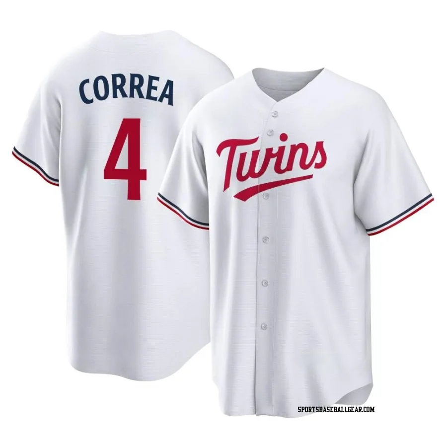 Carlos Correa Youth Minnesota Twins White Replica Home Jersey